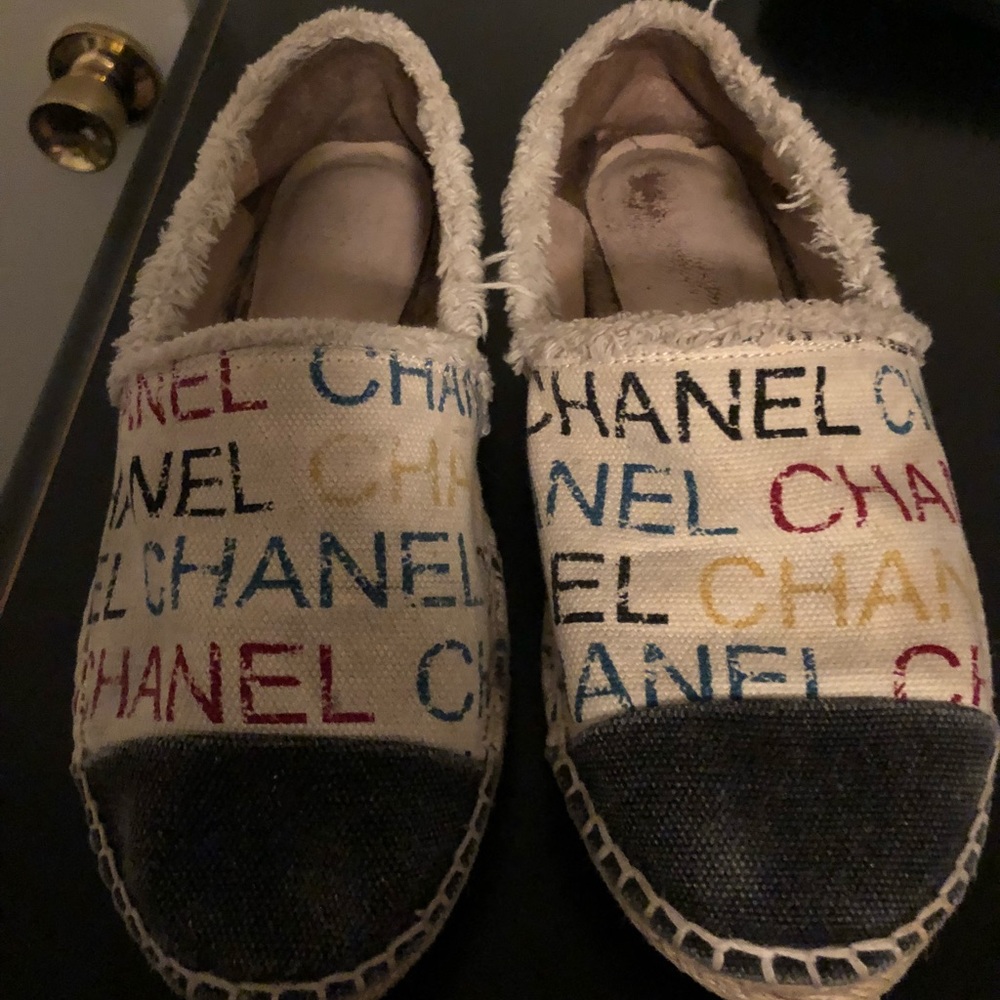 100% authentic Chanel spadrilles sz37=6
